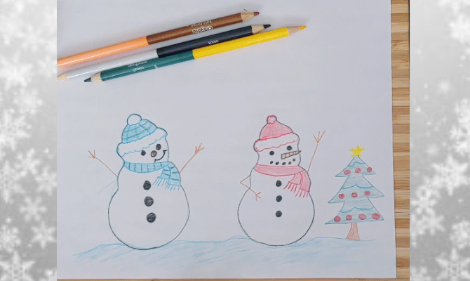 Draw A Winter Scene - Holiday Crate